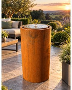 Caldera Corten Steel Water Table 60cm Column