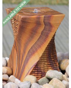 Malone Rainbow Sandstone 40cm Twist Column Water Feature