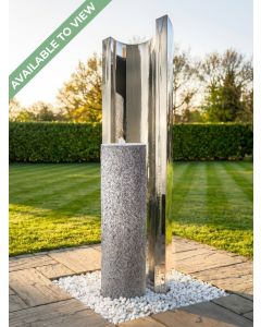 Serio Granito Steel C & Granite Column 1.2m Water Feature