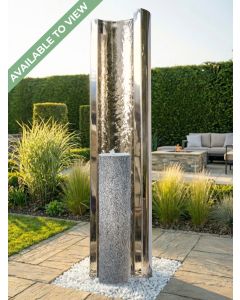 Serio Granito Steel C & Granite Column 1.5m Water Feature