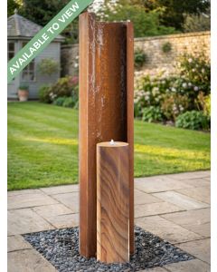 Serio Sandaro Corten C & Sandstone Column 1.5m Water Feature