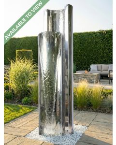Serio Doppio Polished Steel C Shaped Water Features