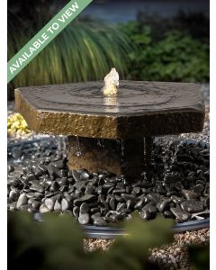 Miren Basalt Slab Fountain with Plinth Water Feature