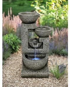 Solar Gracehill Four Bowl Water Feature