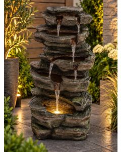 Solar Slate Falls Water Feature