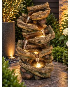 Solar Woodland Falls Water Feature 