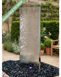 Staffora Polished Steel 1.2m Wall Water Feature