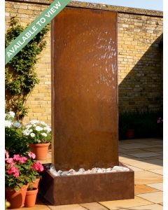 Staffora Corten Steel 1.42m Wall and Base Water Feature 