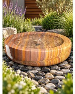 Rosara Rainbow Sandstone 45cm Babbling Bowl Water Feature