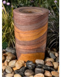 Rainbow Sandstone Infinity Column Water Feature