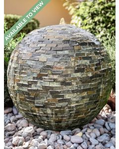 Monara Solar Slate 60cm Tiled Sphere Water Feature