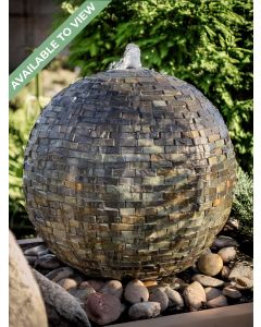 Monara Solar Slate 50cm Tiled Sphere Water Feature
