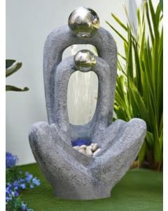 Meditating Couple Water Feature