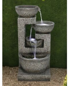 Large Grey Four Bowl Water Feature
