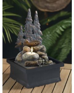Forest Scene With Tea Light