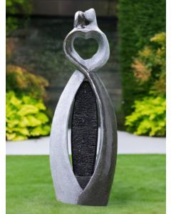Heart Couple Rippled Sheet Water Feature