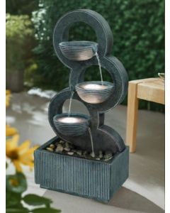 Stacked Circular Bowls Water Feature