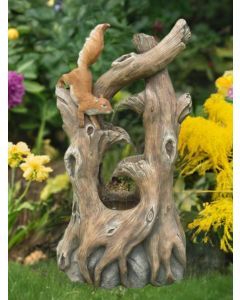 Squirrel on Branches Water Feature
