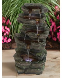 Solar Slate Falls Water Feature