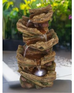 Solar Woodland Falls Water Feature
