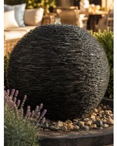 Monara Solar Slate 70cm Cascading Sphere Water Feature