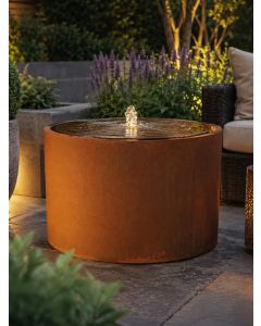 Caldera Corten Steel Water Table 37cm Column