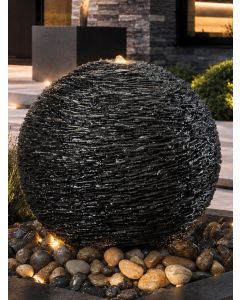 Monara Slate 60cm Cascading Sphere Water Feature