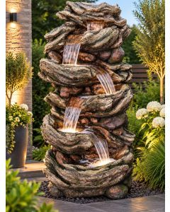 Extra Large Five Fall Woodland 206cm Water Feature 