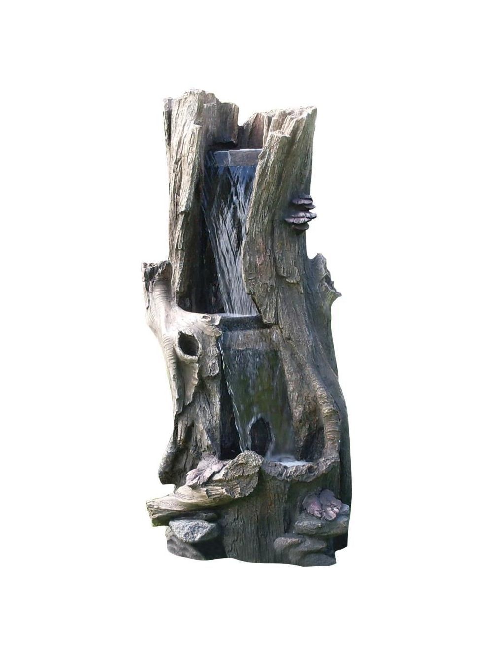Tree Display Waterfall Tree Trunk 2 Level Waterfall Water Feature by Aqua Creations - WaterF