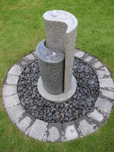 Solar Aqua Yin Yang Granite Water Feature Kit