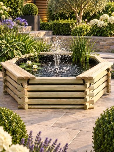 100 Gallon Swedish Deck Pond and Pump