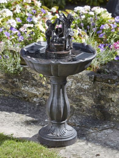 Solar Tipping Pail Fountain