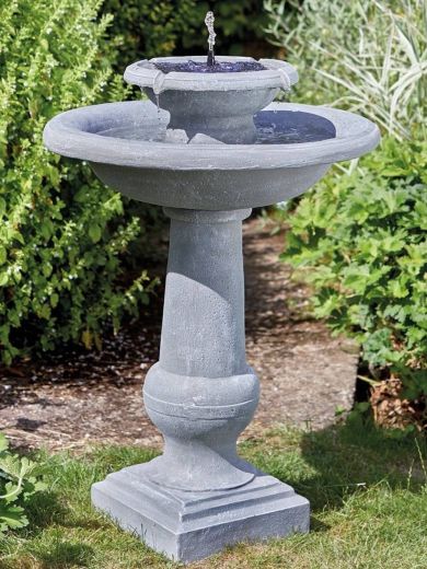Solar Chatsworth Bird Bath Water Feature