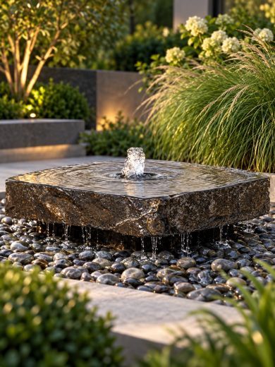 Miren XXL Babbling Basalt Fountain Stone Only
