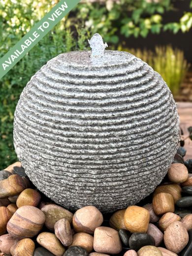 Monara Grey Granite 60cm Cascading Sphere Water Feature