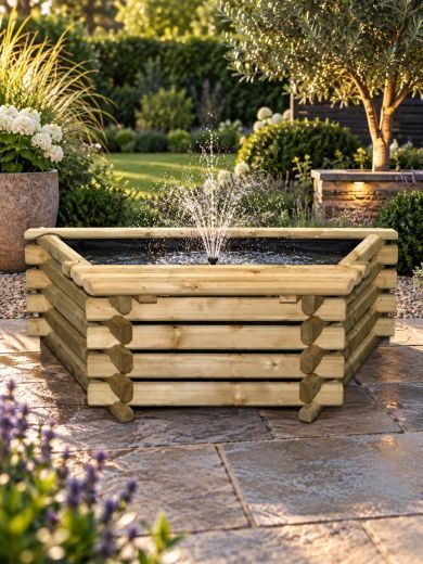 Flat back pool 25 Gallon Garden Fountain