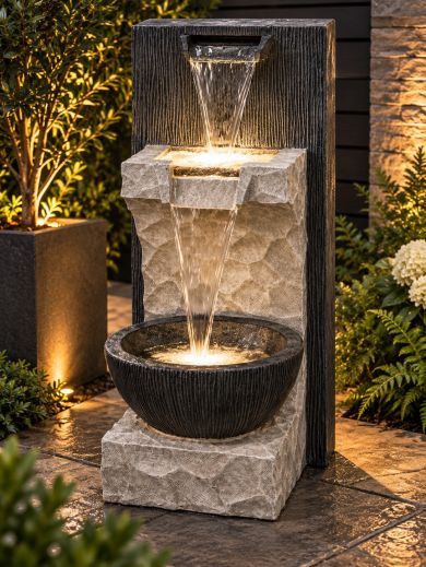 Two Fall Cascade Water Feature