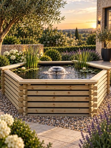 300 Gallon Swedish Deck Pond Garden Fountain Water Feature