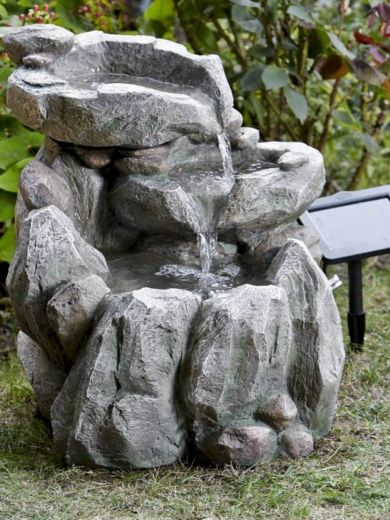 Solar Rock Fall Fountain