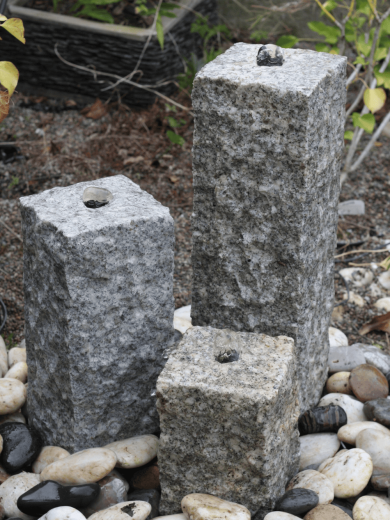 Buesento Grey Granite Columns Water Feature
