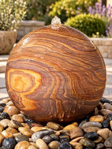 Lunari Rainbow Sandstone 40cm Sphere Water Feature