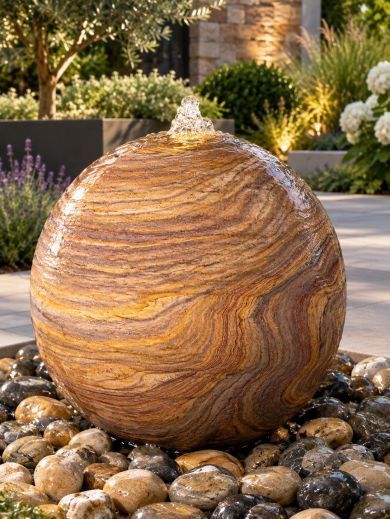 Lunari Solar Rainbow Sandstone 60cm Sphere Water Feature