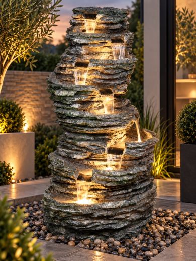 Eight Pool Rock 147cm Water Feature
