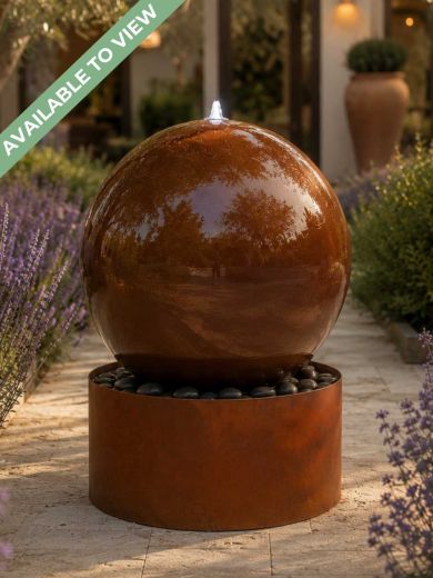 Aterno Corten Steel 58cm and Base Water Feature