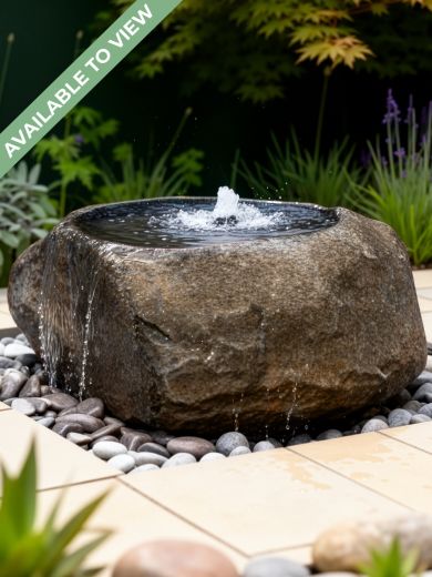 Babbling Natural Boulder Granite Water Feature