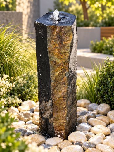 Caldera Basalt 70cm Polished Column Water Feature
