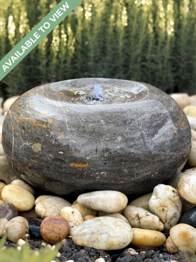 Polished Black Marble Fountain