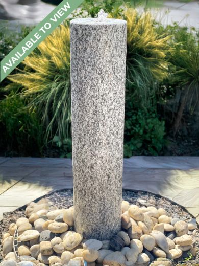 Caldera Grey Granite 70cm Column Water Feature