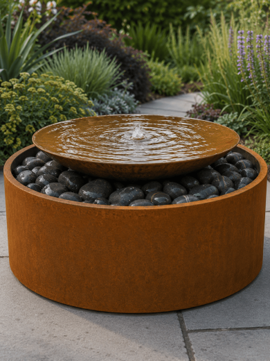 Rosara Corten Steel 75cm Raised Water Feature