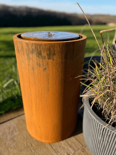 Caldera Corten Steel Water Table 60cm Column